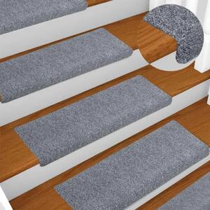 Prostirke za stepenice samoljepljive 15 kom 65x21x4 cm svijetlo sive pravokutne rubove - Svjetlosiva 15 Svjetlosiva 15