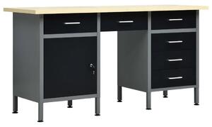 Radni stol crni 160 x 60 x 85 cm čelični