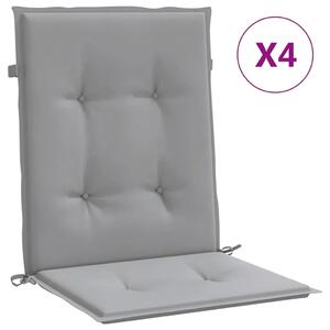 Jastuci za vrtne stolice 4 kom sivi od tkanine Oxford - Siva 100 x 50 x 3 cm 4