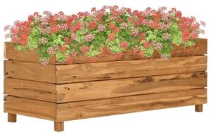 Povišena gredica 100 x 40 x 38 cm reciklirana tikovina i čelik - 100 x 40 x 38 cm 1 100 x 40 x 38 cm