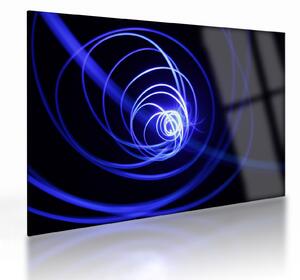 Staklena slika plavih spirala (70x50 cm)