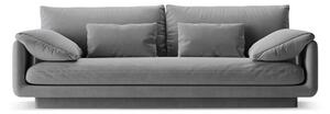 Svijetlo siva baršunasti sofa 220 cm Torino – Micadoni
