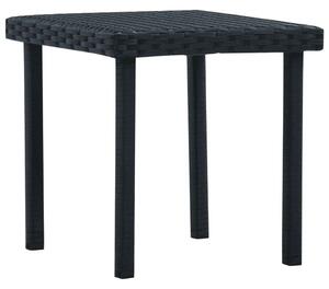 Vrtni Stolić za kavu crni 40 x 40 x 40 cm od poliratana - Crna 1 Crna