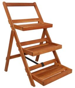Stalak za biljke s 3 razine 50 x 63 x 80 cm od bagremovog drva