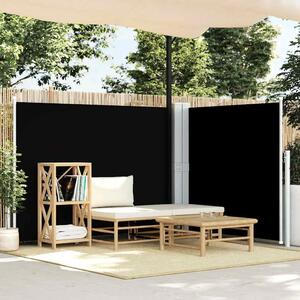 Uvlačiva bočna tenda 140 x 600 cm crna - Crna 140 x 600 cm 1 Crna