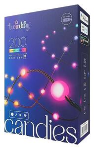 Twinkly LED Smart svjetlosni lanac Candies (U zatvorenom, 12 m, Boja svjetla: RGB, 200 Kom., Mrežni pogon)