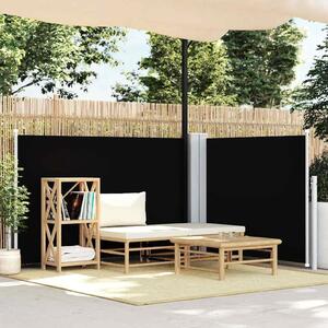 Uvlačiva bočna tenda 100 x 600 cm crna - Crna 100 x 600 cm