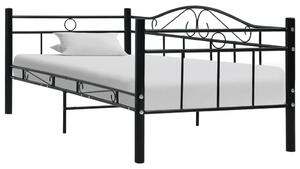 Okvir za dnevni ležaj crni metalni 90 x 200 cm - Crna Crna