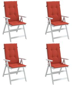 VidaXL Jastuci za stolice 4 kom prošarano crvena 120x50x4 cm tkanina