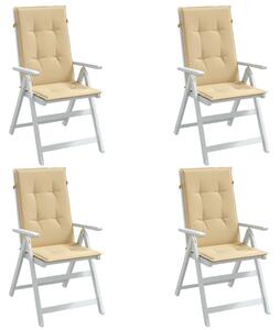 VidaXL Jastuci za stolice 4 kom prošarano bež 120x50x4 cm od tkanine
