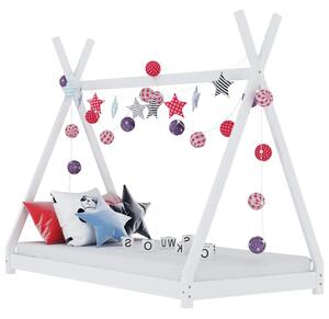 Okvir za dječji krevet od masivne borovine bijeli 70 x 140 cm - Bijela 70 x 140 cm Bijela 70 x 140 cm