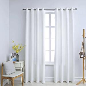 Zavjese za zamračivanje s prstenima 2 kom sivobijele 140x245 cm - Prljavo bijela 140 x 245 cm 1 Prljavo bijela