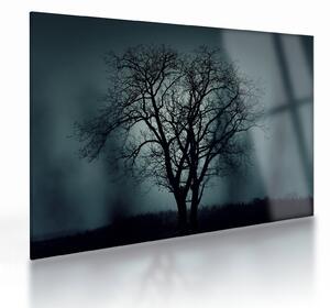 Staklena slika stabla u pomrčini (70x50 cm)