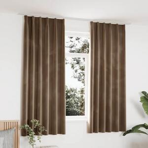 Zavjese za zamračivanje 2 kom baršunaste bež 140 x 175 cm - Bež 140 x 175 cm 2 Bež