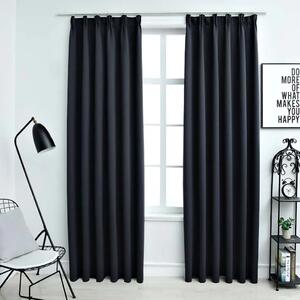 Zavjese za zamračivanje s kukama 2 kom antracit 140 x 245 cm - Antracit 140 x 245 cm 1 Antracit