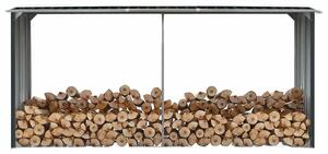 Spremište za drva - Vrtna ostava za drva od pocinčanog čelika 330x92x153 cm antracit - Antracit Antracit