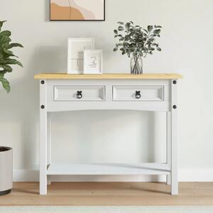 Konzolni stol borovina meksički stil Corona bijeli 90x34 5x73cm - Bijela 1 Bijela