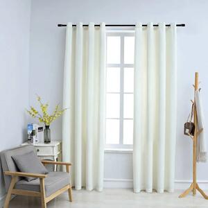 Zavjese za zamračivanje 2 kom baršunaste krem 140 x 245 cm - Krema 140 x 245 cm 2 Krema