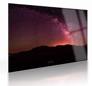 Staklena slika ružičastog mliječnog puta (70x50 cm)