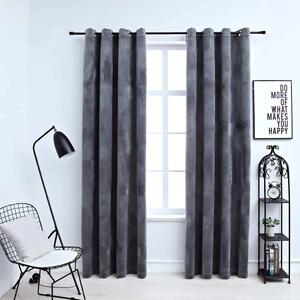 Zavjese za zamračivanje 2 kom baršunaste antracit 140 x 225 cm - Antracit 140 x 225 cm 2 Antracit