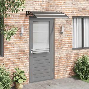 Nadstrešnica za vrata crna 120 x 75 cm PC - Crna 120 x 75 cm s 3 ploče