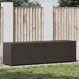 Vrtna kutija za pohranu od poliratana 200 x 50 x 60 cm smeđa - Smeđa 200 x 50 x 60 cm Smeđa 200 x 50 x 60 cm