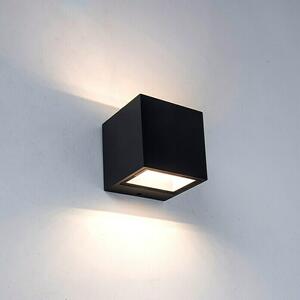 Lutec Vanjska zidna LED svjetiljka (9 W, 8,8 x 8,5 x 8,6 cm, Crne boje, IP54)