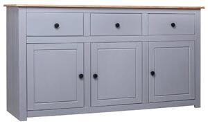 Komoda od masivne borovine siva 135x40x80 cm asortiman Panama - Siva 1 Siva