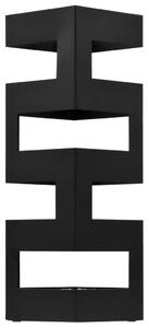 VidaXL Stalak za kišobrane s dizajnom tetrisa čelični crni