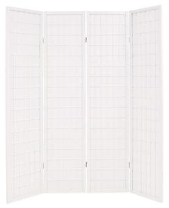 VidaXL Sklopiva sobna pregrada s 4 panela u japanskom stilu 160x170 cm bijela