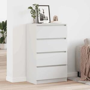 Komoda bijela 60 x 35 x 98 5 cm od konstruiranog drva - Bijela 1 Bijela