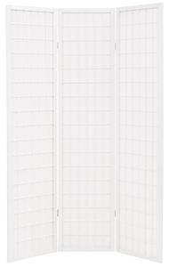 VidaXL Sklopiva sobna pregrada s 3 panela u japanskom stilu 120x170 cm bijela