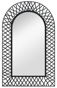 VidaXL Zidno ogledalo s lukom 50 x 80 cm crno