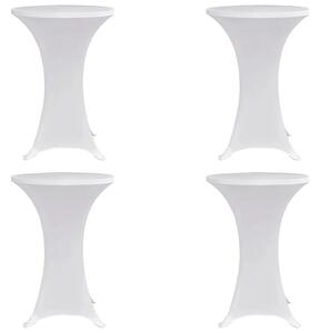 Navlaka za stol za stajanje Ø 60 cm bijela rastezljiva 4 kom - Bijela 60 cm 4 Bijela