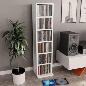 CD stalak – Ormarić za CD-ove bijeli 21 x 20 x 88 cm od konstruiranog drva - Bijela 1 Bijela