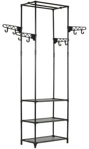 Stalak za odjeću čelik i netkana tkanina 55x28 5x175 cm crni