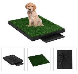 Toalet za ljubimce s pladnjem i travom zeleni 63 x 50 x 7 cm - 63 x 50 x 7 cm 1 63 x 50 x 7 cm