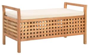 Klupa za pohranu od masivne orahovine 93 x 49 x 49 cm - 93 x 49 x 49 cm 93 x 49 x 49 cm