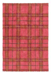 Crveni periv/ručno rađen pamučan tepih 90x120 cm Tartan Vintage Red – Lorena Canals