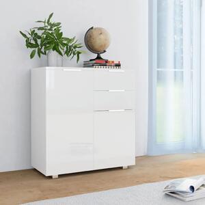 Komoda visoki sjaj bijela 71 x 35 x 80 cm od konstruiranog drva - Bijela 1 Bijela