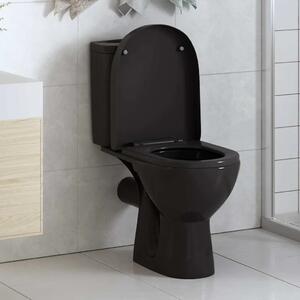 Daska za wc - Toaletna daska s mekim zatvaranjem i brzim otpuštanjem crna - Crna 45 x 35 cm 1 Crna