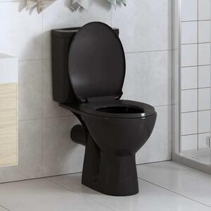 Daska za wc - Toaletna daska s mekim zatvaranjem i brzim otpuštanjem crna - Crna 42.5 x 34 cm 1 Crna