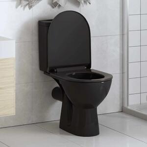 Daska za wc - Toaletna daska s mekim zatvaranjem i brzim otpuštanjem crna - Crna 46 x 36.5 cm(110 - 170 mm) 1 Crna