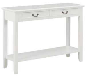 Konzolni stol bijeli 110 x 35 x 80 cm drveni - Bijela 1 Bijela