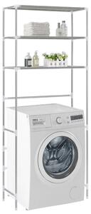 Stalak za pohranu iznad perilice 3 razine srebrni 69x28x169 cm - Srebrno 69 x 28 x 169 cm Srebrno 69 x 28 x 169 cm