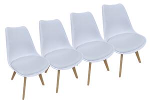 Set bijelih stolica u skandinavskom stilu BASIC 3+1 GRATIS