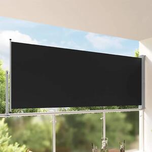 Uvlačiva bočna tenda za terasu 140 x 300 cm crna - Crna 140 x 300 cm 1 Crna