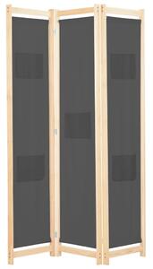 Paravan - Sobna pregrada s 3 panela od tkanine 120 x 170 x 4 cm siva - Siva 3 1 Siva
