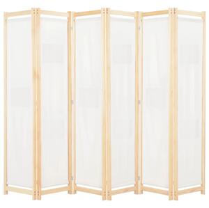 Paravan - Sobna pregrada sa 6 panela od tkanine 240 x 170 x 4 cm krem - Krema 6 1 Krema