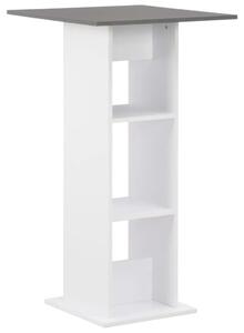Barski stol bijeli i antracit sivi 60 x 60 x 110 cm - Siva 1 Siva